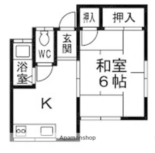 大谷ハイツ【1階】の間取り