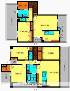 ヒューマインド下大利【5階】の間取り
