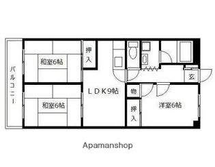 スカイタウン春日【1階】の間取り