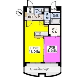 シャトレ五番館【5階】の間取り