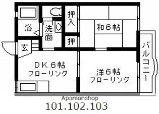 ボヌール・ブン【1階】の間取り