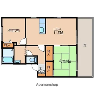 コーポハピネス【1階】の間取り