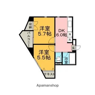 福岡県福岡市博多区諸岡6丁目【マンション】の間取り