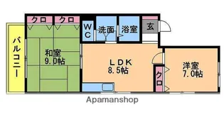 ベルハウゼ【2階】の間取り