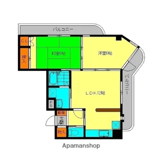 憂和ハイツ下大利【2階】の間取り