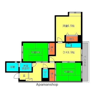 サンバード春日【3階】の間取り