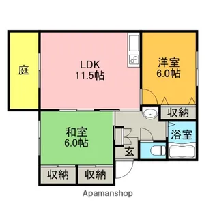 アイリス第2大野城【1階】の間取り
