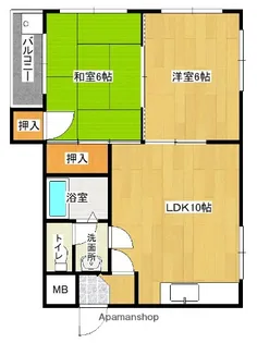 旭ハイツ【3階】の間取り