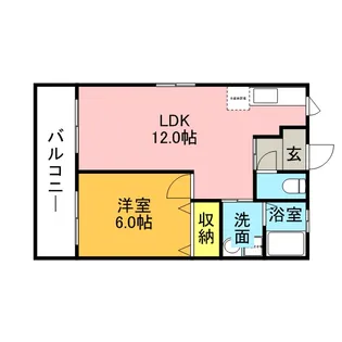 サンライズ宮ノ脇【1階】の間取り