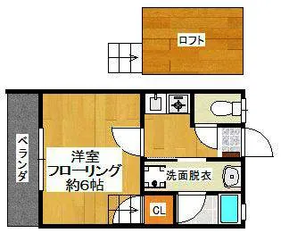 ハイツ瑞穂公園前【1階】の間取り
