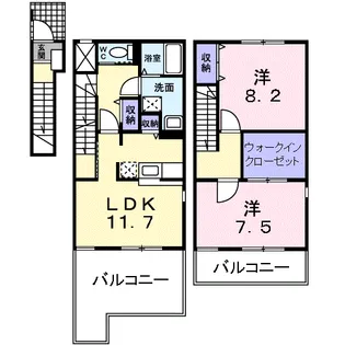 カリオン C【204号室】の間取り
