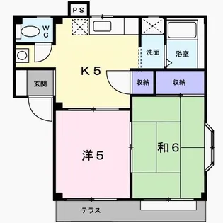 ハイライズ雪竹【1階】の間取り