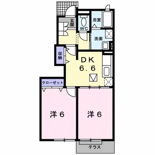 グラースメゾン C【1階】の間取り