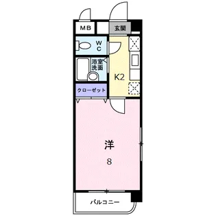リーブラ都府楼弐番館【3階】の間取り