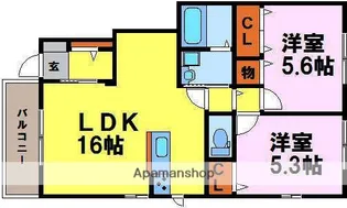 エクリュー【1階】の間取り