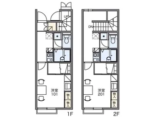 レオパレスディマンシュ【203号室】の間取り