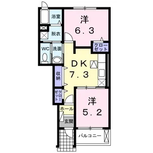セレノ新町【1階】の間取り