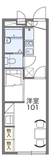 レオパレスエルドラド【204号室】の間取り