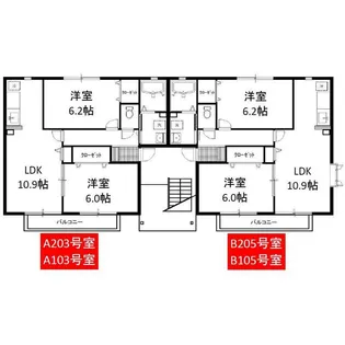 エルメゾン81【B202号室】の間取り