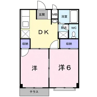 サンビレッジ筑紫【1階】の間取り
