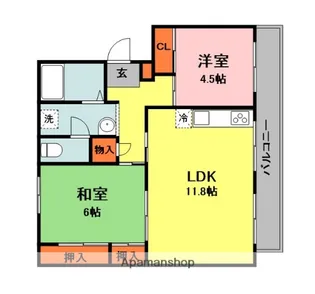 森山グリーンマンション【2階】の間取り