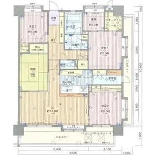 エバーライフネアシティ筑紫野【15階】の間取り