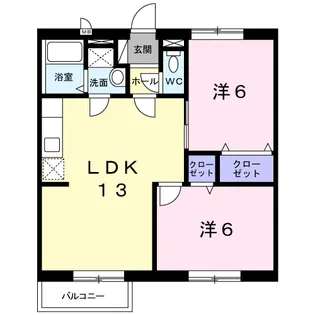 サンセール館来春【2階】の間取り