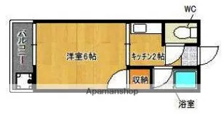 メゾンドリバティC【2階】の間取り