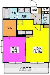 シャトーリベール【2階】の間取り