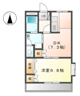 ドリームハウス天拝坂【201号室】の間取り