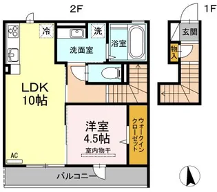 ブラン惣利【2階】の間取り