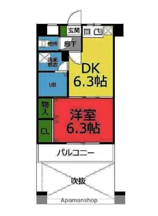 キャッスル若葉【2階】の間取り