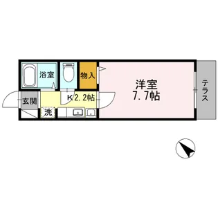 セリバテール太宰府【1階】の間取り