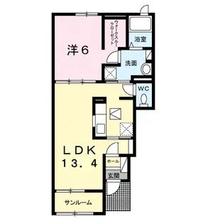 メゾン・ド・グラン【1階】の間取り