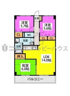 ディナスティⅧ【4階】の間取り