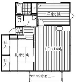 グランデージュ渡辺【2階】の間取り