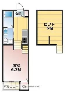 福岡県那珂川市中原5丁目【アパート】の間取り