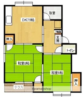 メモリー天神山第一【2階】の間取り