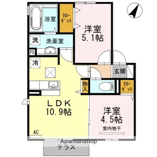 弥永第9レジデンス江﨑【1階】の間取り