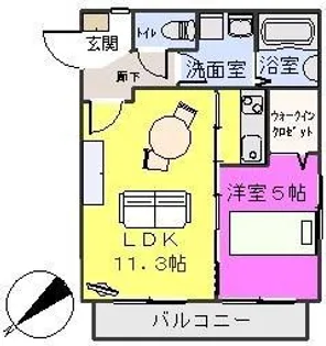 ステラ白木原【2階】の間取り