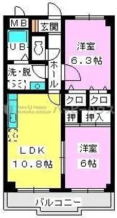 メゾンドソレイユ【3階】の間取り