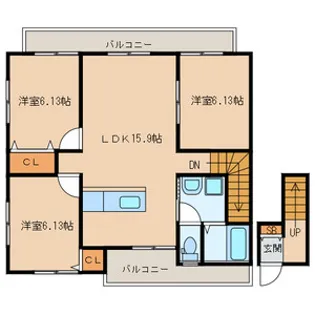 リバメゾンA棟【2階】の間取り