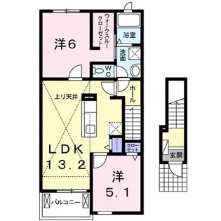 J&EサウスクレメントⅠ【2階】の間取り