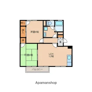フレグランス天拝【2階】の間取り