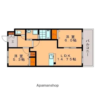 フォレストパーク筑紫野【1階】の間取り