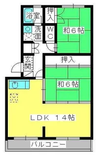 レジデンス宮原【2階】の間取り