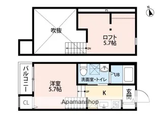 福岡県春日市桜ヶ丘6丁目【アパート】の間取り