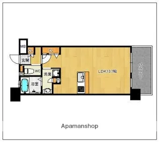 グラナス下大利駅前【4階】の間取り
