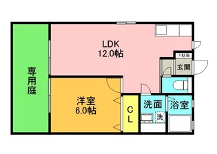 サンライズ宮ノ脇【1階】の間取り