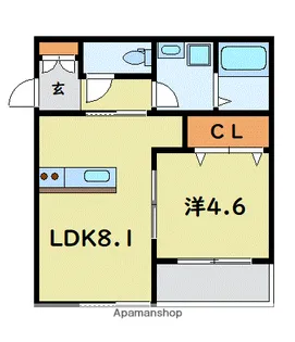 カーサラドリ博多南【3階】の間取り